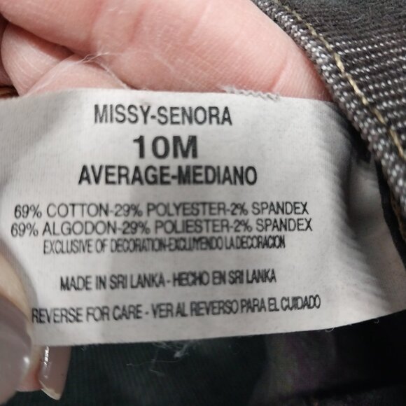 3349 Size 10 AJ Upcycled Corduroy Bell Bottoms In Brown and Green. - Picture 6 of 6